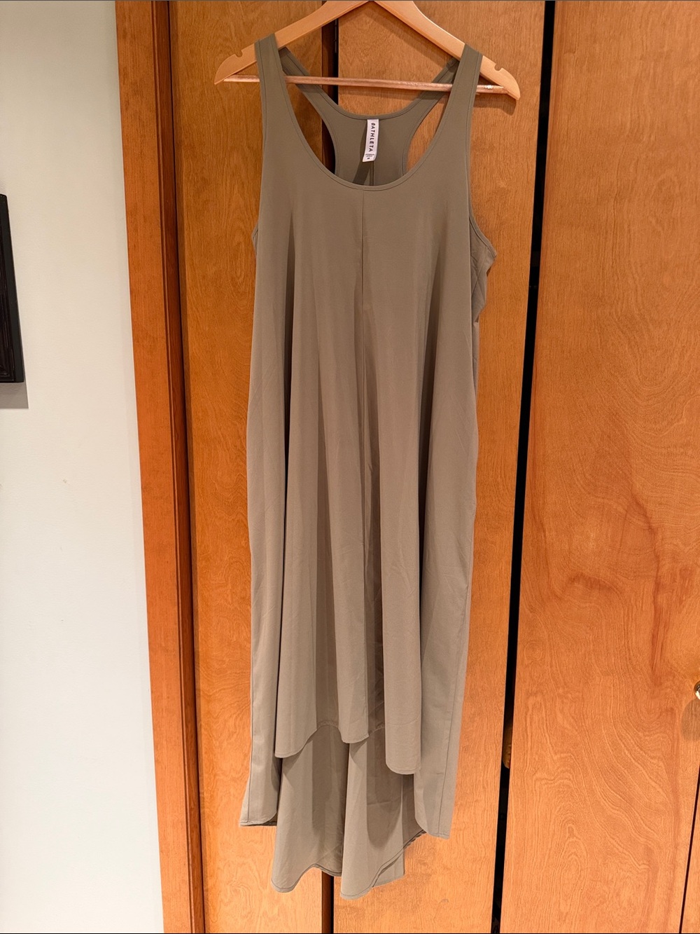 ATHLETA Lightweight Olive Tank Maxi Dress or Beach Coverup M L Like New